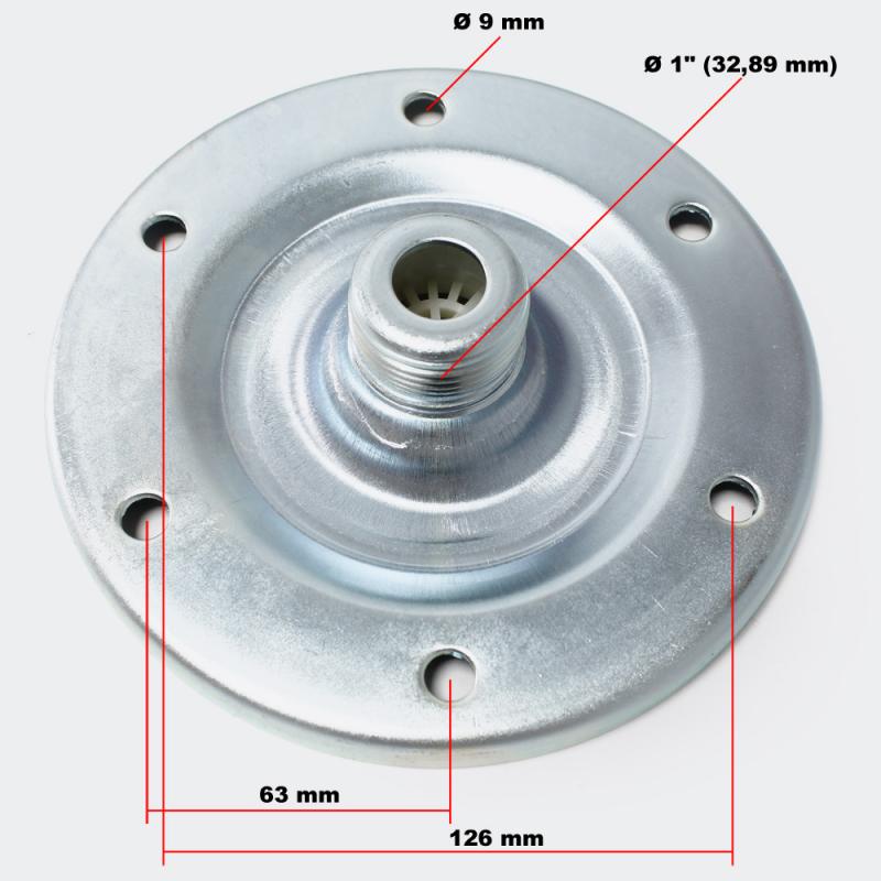 Fläns rostfritt stål till hydropress tank 24-100 L
