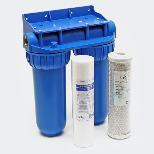 Dricksvattenfilter dubbelt 3/4" (26,16 mm) 10"