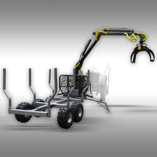 Jansen Griplastarvagn Timmervagn HRW-30, vedtransporter inkl. kran