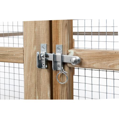 Utehage av underhållsfritt trä med sluss Albin 448 x 179 x 183 cm