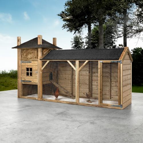 Lyxig hönsgård höskulle med stor hage Josh