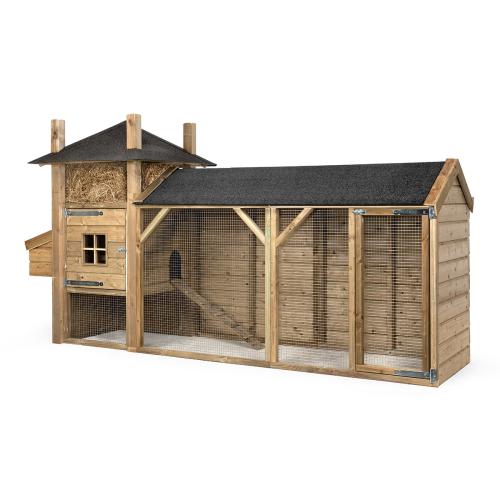 Lyxig hönsgård höskulle med värprede Linn