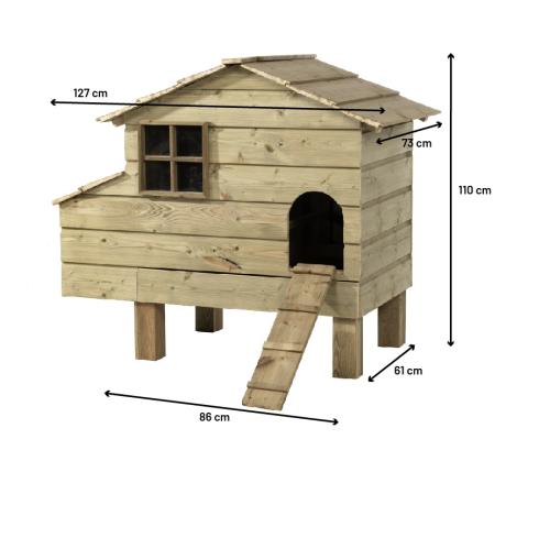 Hönshus med värprede Harry