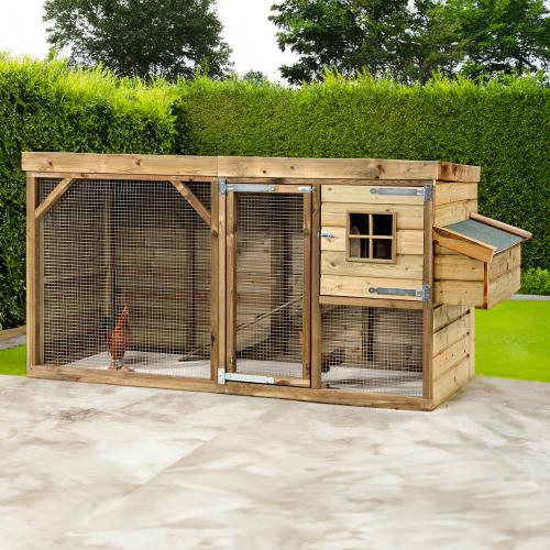 Hönsgård med värprede och hage Linnea