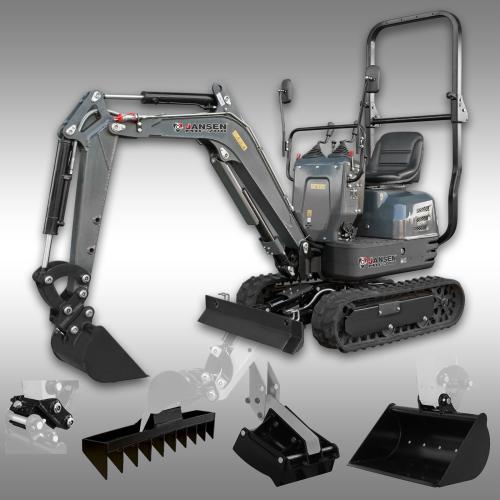 Minigrävare JANSEN MB-700, 8,5 hk bensin, komplett set
