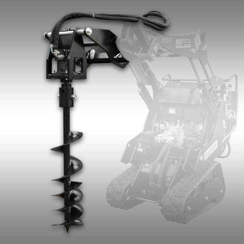 Jordborrmaskin för kompaktlastare Jansen KL-200 inkl.10+20 cm borrar