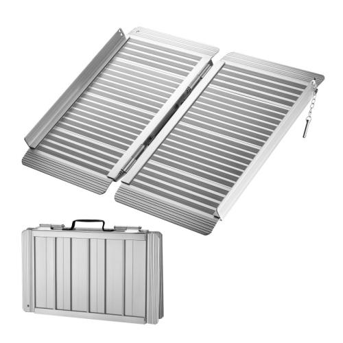 Rullstolsramp aluminium 90x73x5 cm hopfällbar