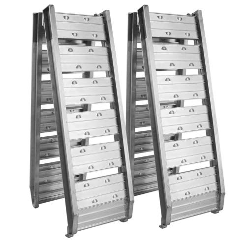 2x Lastramp hopfällbar aluminium 182 cm 400 kg