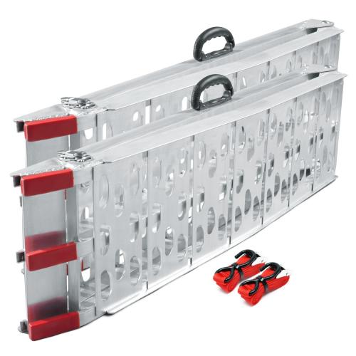 2x Lastramp hopfällbar aluminium 226 cm 680 kg