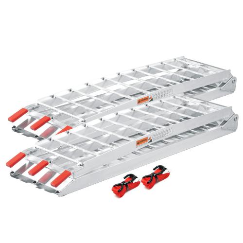 2x Uppkörningsramp med stöd ihopfällbar alu