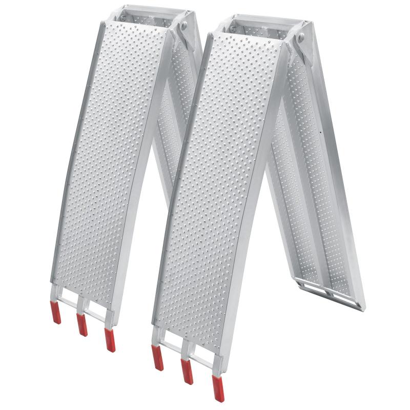 2x Lastramp hopfällbar Aluminium 215 cm 680 kg