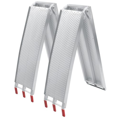 2x Lastramp hopfällbar Aluminium 215 cm 680 kg