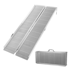 Rullstolsramp dubbel hopfällbar, 122 cm, 270 kg, mobil ramp, aluminium