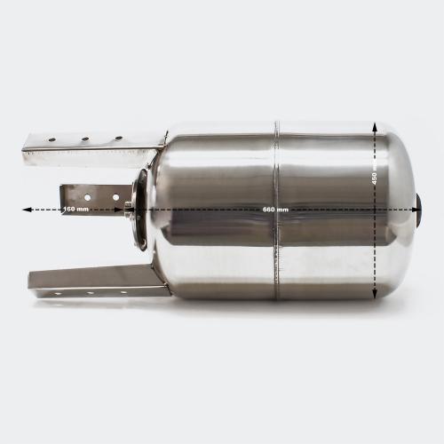 Hydropress tank 100L vertikal Rostfritt stål EPDM