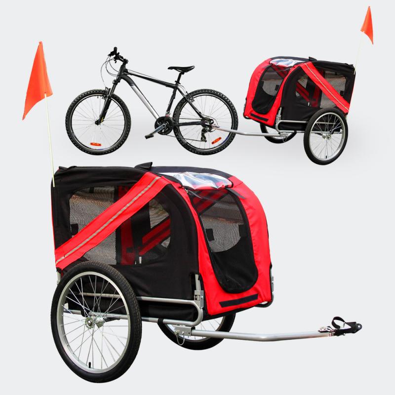 Cykelvagn för hund - hopfällbar - maxlast 40 kg