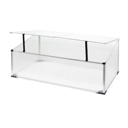 Växthus transparent  100x60x40cm, aluminium