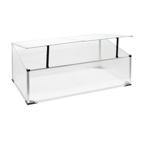 Växthus transparent  100x60x40cm, aluminium