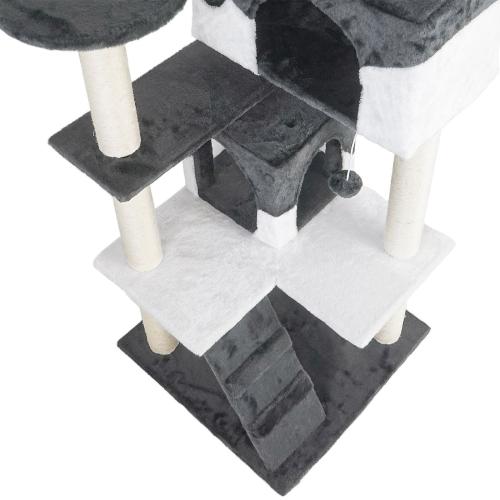 Katt klösträd 130 cm med plattformar och hus