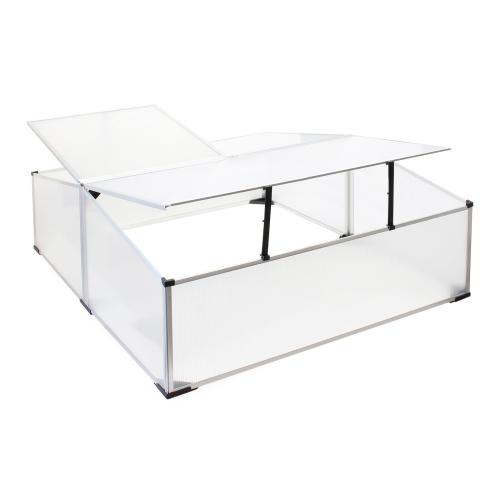 Växthus dubbeltak aluminium 100x120x40cm