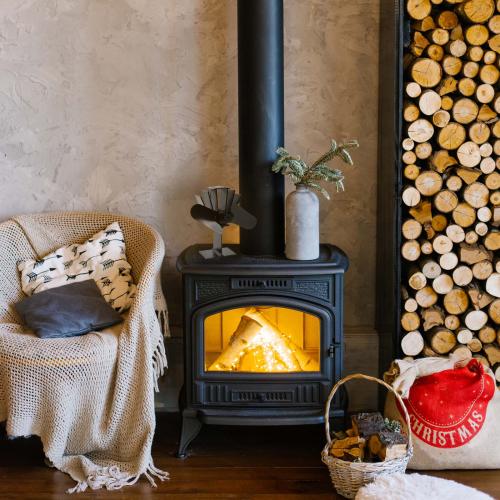 Kaminfläkt spisfläkt 70-350°C 2-blad utan el