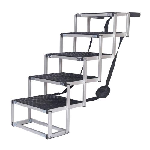 Trappa till djur hopfällbar aluminium med 5 halksäkra steg max. 68 kg