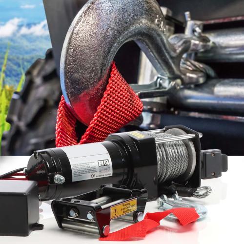 Vinsch elektrisk 1587 kg 12V, 10,5m stålvajer, 1,5 HK