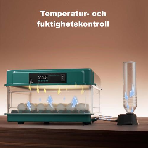 Kläckningsmaskin helt automatisk 30 ägg inkubator
