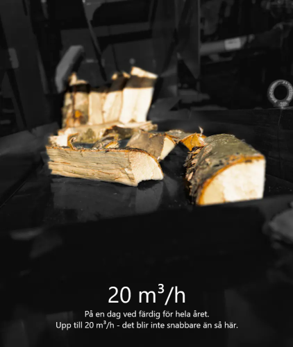 Vedklipp Vedmaskin Mehoma 3400 - snabb och effektiv vedtillverkning