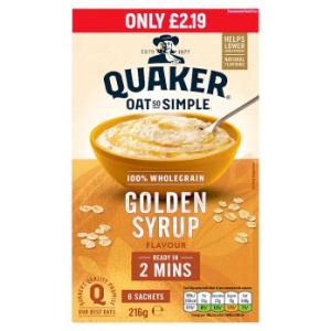 Quaker Oat So Simple Golden Syrup 6pk