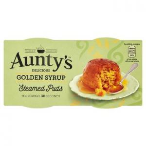 Auntys Golden Syrup Steamed Puds 2pk
