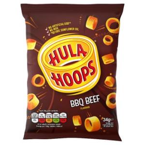 KP Hula Hoops BBQ Beef 34g