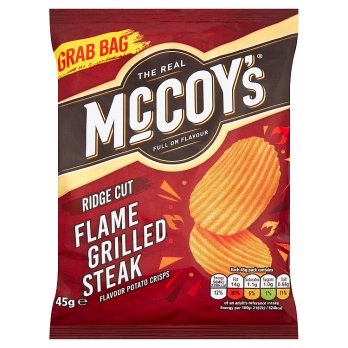 McCoys Flame Grilled Steak Ridge Cut 45g