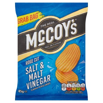 McCoys Salt & Malt Vinegar Ridge Cut 45g