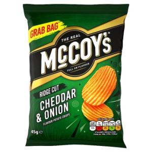 McCoys Cheddar & Onion Ridge Cut 45g