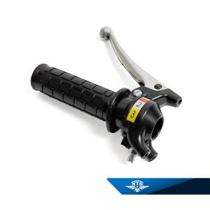 Växelhandtag 3väx svart med alu arm