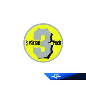 Dekal gul/krom 3väx Puch