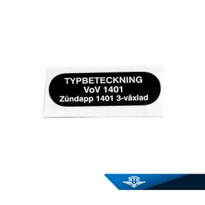 Typskylt Zündapp Sport Combinette