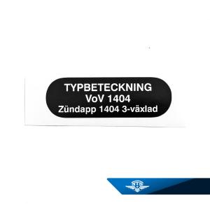 Typskylt Zündapp KS50 517