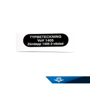 Typskylt Zündapp 434