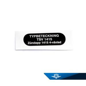 Typskylt Zündapp CX50 Enduro