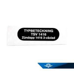 Typskylt Zündapp KS50/540