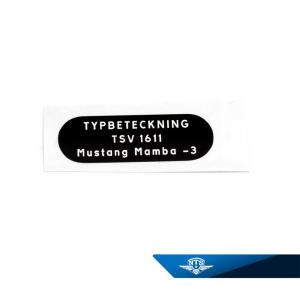 Typskylt Mustang Mamba-3