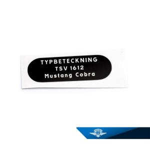 Typskylt Mustang Cobra