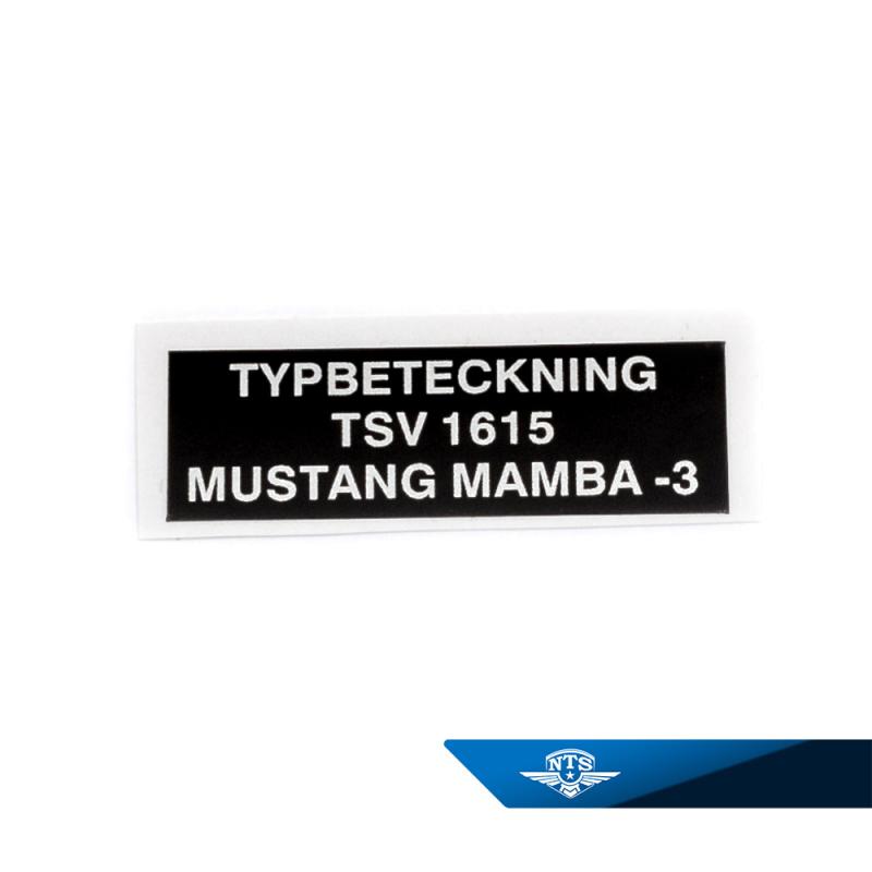 Typskylt Mustang Mamba-3