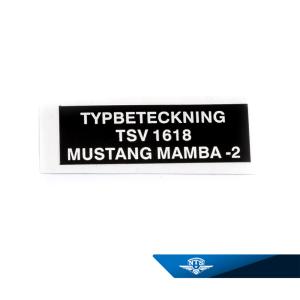 Typskylt Mustang Mamba-2