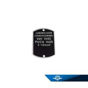 Typskylt VoV 1465 Puch Colorado