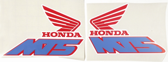Tankdekaler Honda MT vit 90-