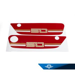 Sidokåpsdekalsats Suzuki K50 N/DN röd 79-82