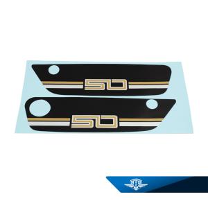 Sidokåpsdekalsats Suzuki K50 N/DN svart 79-82