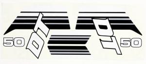 Dekalsats Yamaha DT50MX Röd 83-85